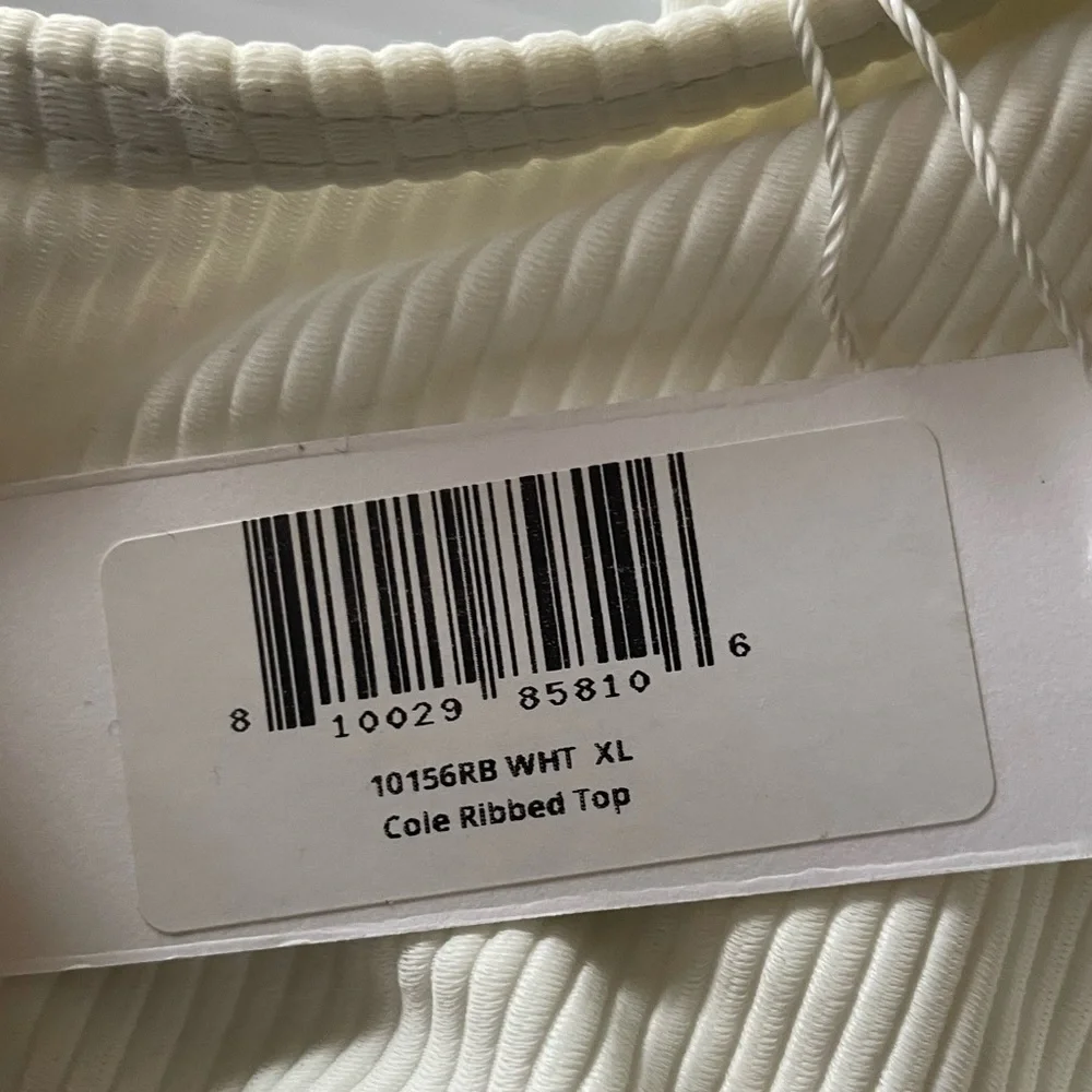 Frankie’s Bikinis Cole Ribbed Scoop Bikini Top NWT XL